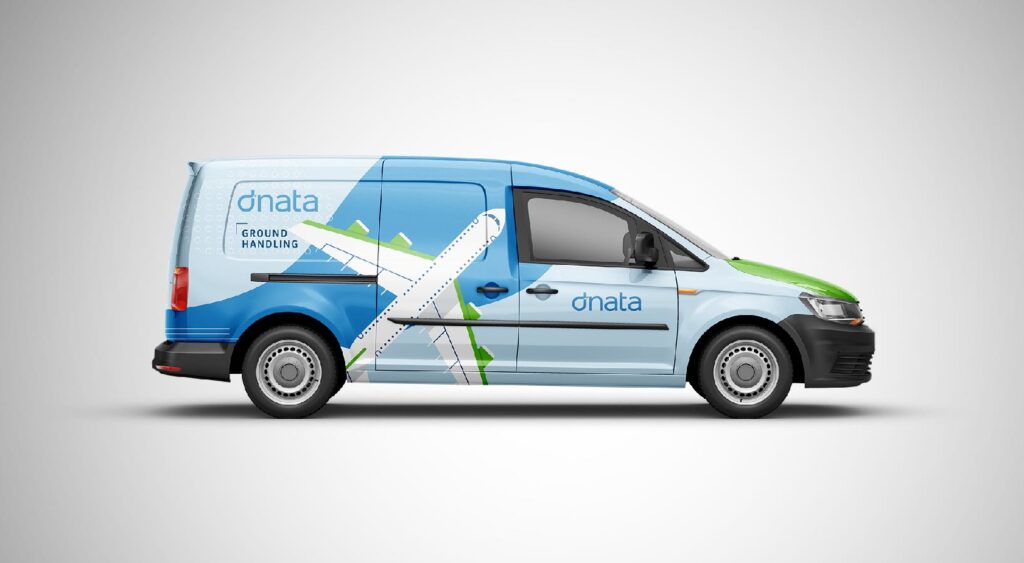 aviation branding van transport branding logistics